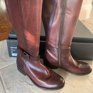 Frye Melissa Strap Tall Riding Boots Redwood 6M